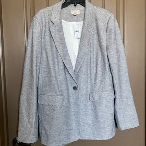 Loft Tall Striped Knit Modern Blazer NWT